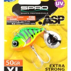 Spro ASP Jiggin' Spinner UV XL Firetiger 50gr