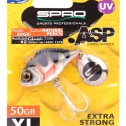 Spro ASP Jiggin' Spinner UV XL Natural Perch 50gr