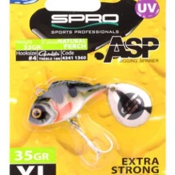 Spro ASP Jiggin' Spinner UV XL Natural Perch 35gr