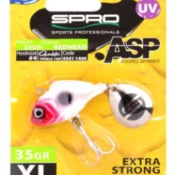 Spro ASP Jiggin' Spinner UV XL Red Head 35gr