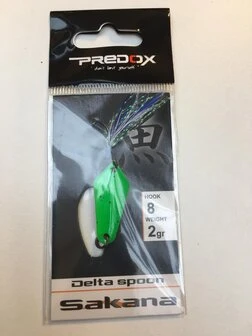 ALBATROS Predox Sakana Delta Spoon -Green/orange #8 - 2gr