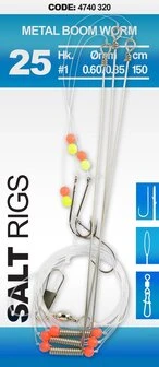 Spro 25 Salt Rig - Metal Boom Worm #8