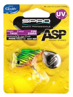 Spro ASP Jiggin' Spinner UV -Fire Zebra 14gr - Afbeelding 2