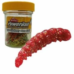 Berkley Powerbait Sparkle Honey Worm / Red