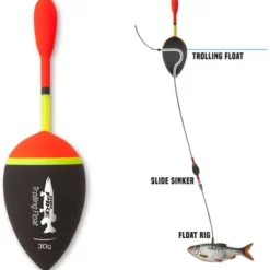 Zebco QUANTUM MR. PIKE TROLLING DOBBER 125MM ZWART -40G