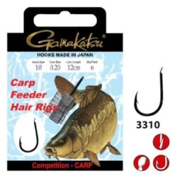 Gamakatsu Carp Feeder Hair Rigs Onderlijnen 40 Cm